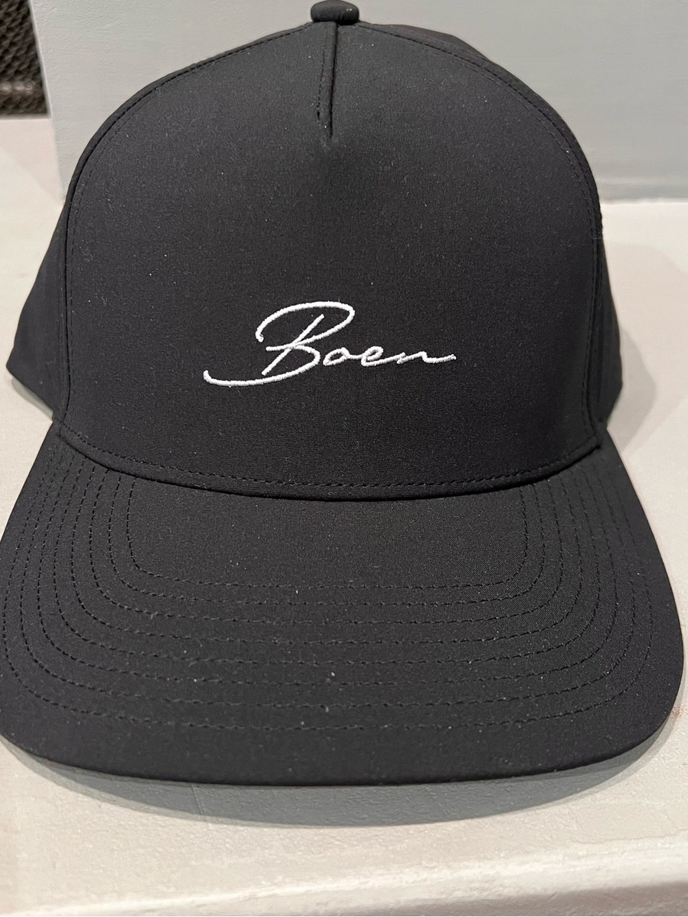Men’s Black Script Logo Baseball Cap
